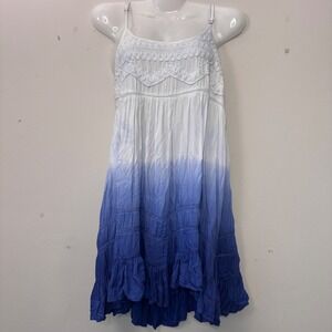 Chelsea & Violet Tie Dye Dress Crochet Trim Sleeveless Casual XS‎